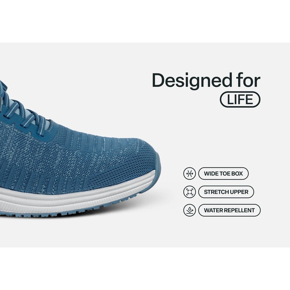 OrthoFeet Yari Hands-Free Mens Blue Sneakers 20014 X-Wide 4E Size 9.5 NEW - Picture 6 of 14